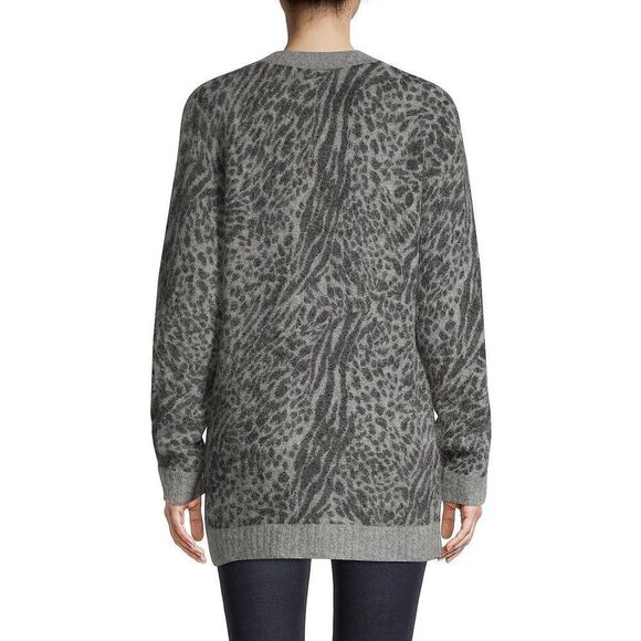 Rails Oslo Printed Alpaca & Wool-Blend Cardigan size L Gray Black - Picture 2 of 13